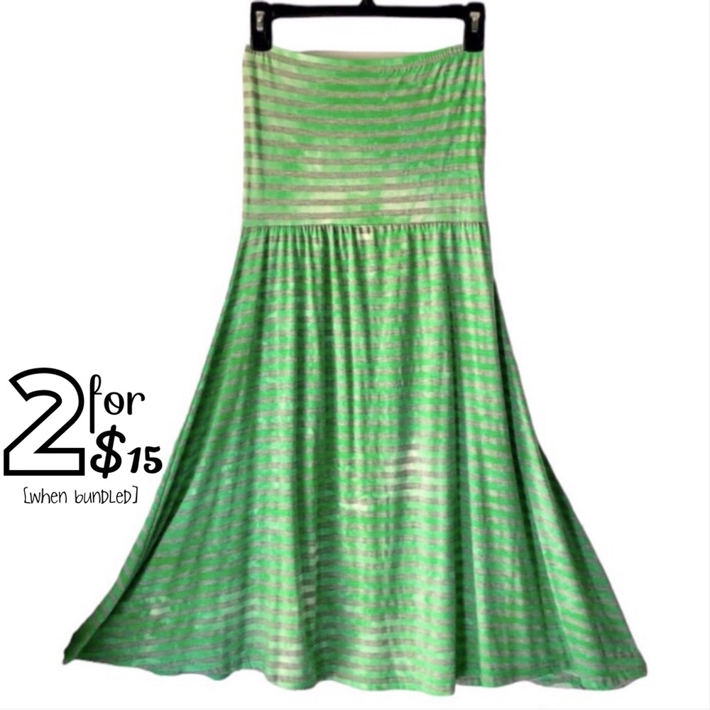🟢[India Boutique] Tie-Dye Striped Strapless Dress Cover-Up